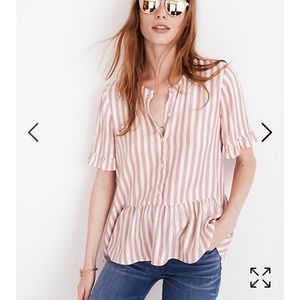 Madewell ruffle hem Cecelia top, size XXS